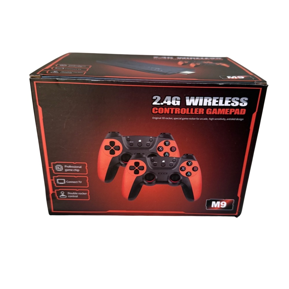 M9 Game Stick Lite 4K Ultra HD Retro Video Game Console 2.4G Wireless 2 Gamepads